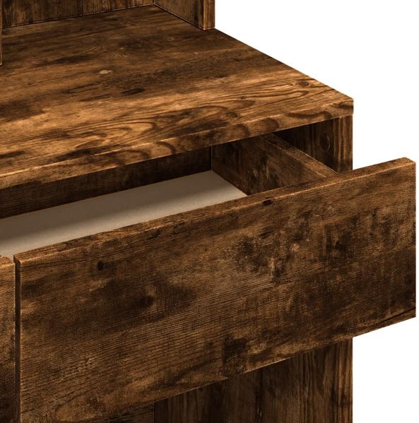 vidaXL Schminktisch mit Spiegel Räuchereiche 80x41x144,5 cm 848175 Bild 8