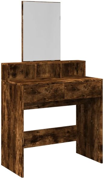 vidaXL Schminktisch mit Spiegel Räuchereiche 80x41x144,5 cm 848175 Bild 2
