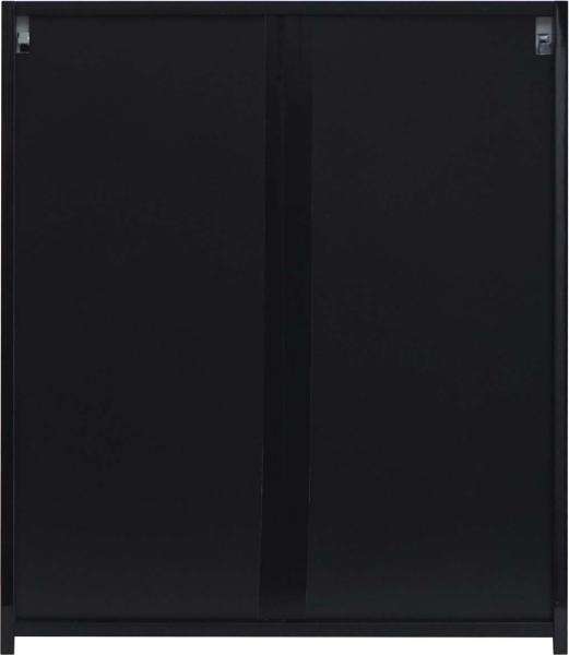 Spiegelschrank HWC-B19b, Badschrank Hängeschrank, 2 Regalböden hochglanz MVG-zertifiziert 70x60x16cm ~ schwarz Bild 6