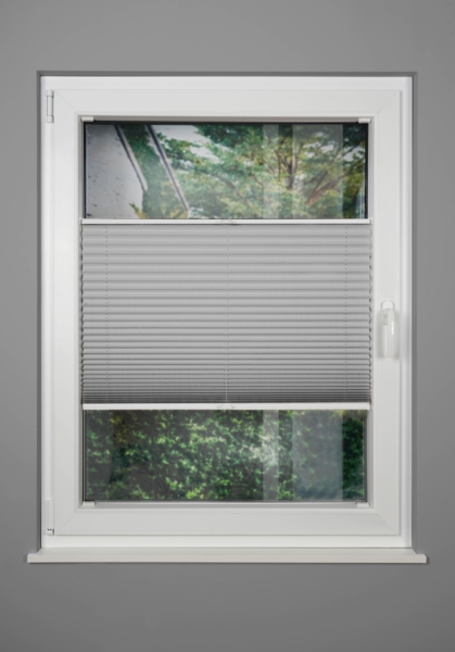 ondeco Plissee Thermo für Fenster innen, Montage in Glasleiste mit Spannschuh, Sonnenschutz-Rollo, Lichtschutz und blickdicht, leichte Verdunkelung, Silber, B): 71-80 cm, H): 151-200 cm Bild 2