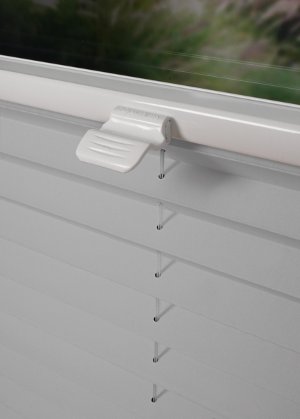 ondeco Plissee Thermo für Fenster innen, Montage in Glasleiste mit Spannschuh, Sonnenschutz-Rollo, Lichtschutz und blickdicht, leichte Verdunkelung, Silber, B): 71-80 cm, H): 151-200 cm Bild 5