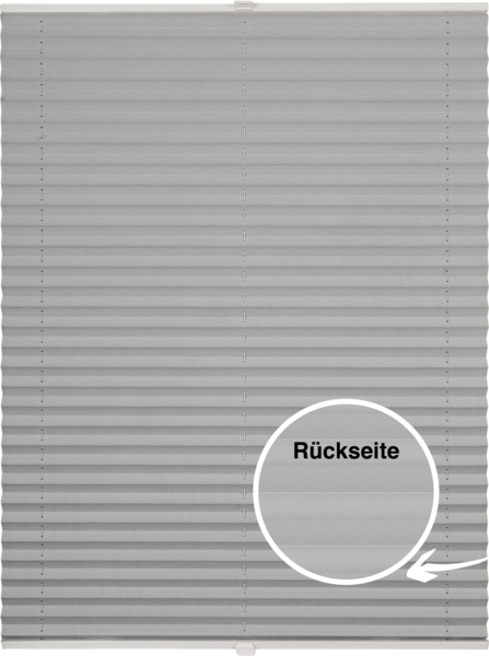 ondeco Plissee Thermo für Fenster innen, Montage in Glasleiste mit Spannschuh, Sonnenschutz-Rollo, Lichtschutz und blickdicht, leichte Verdunkelung, Silber, B): 71-80 cm, H): 151-200 cm Bild 1