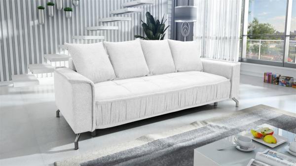 Schlafsofa Sofa 3-Sitzer FLORENCE Stoff Bubble Creme