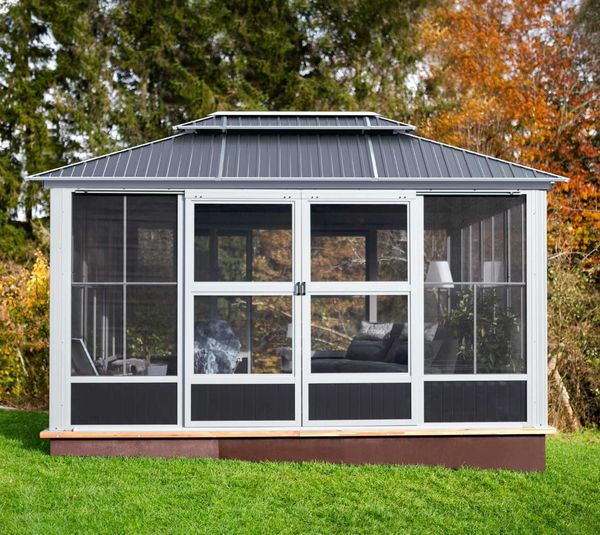 Sojag Olan 1014 | Pavillon mit Seitenteilen | Grau