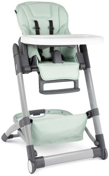 Hauck Hochstuhl Grow Up - Mint, Babystuhl mit Liegefunktion, Tisch, Rollen klappbar & höhenverstellbar