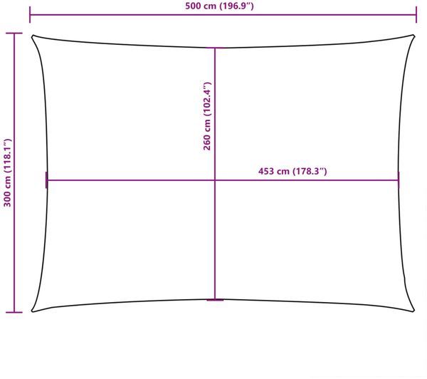 vidaXL Sonnensegel Oxford-Gewebe Rechteckig 3x5 m Braun 135817 Bild 10