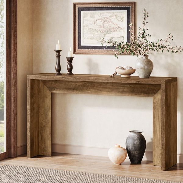 Tribesigns Konsolentisch 140CM hölzerne Sofa Tisch mit Lagerung für Eingang