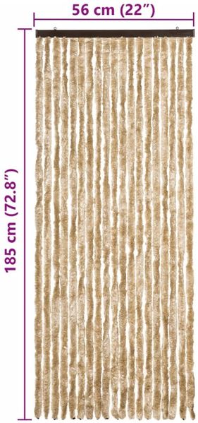 vidaXL Insektenschutz-Vorhang Beige 56x185 cm Chenille 284282 Bild 7