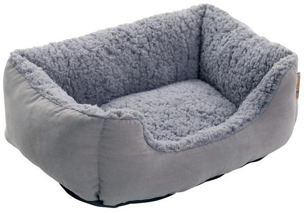 Hundebett Hundekissen Hundekorb 75x60x19 cm Haustierbett Hundesofa Hellgrau
