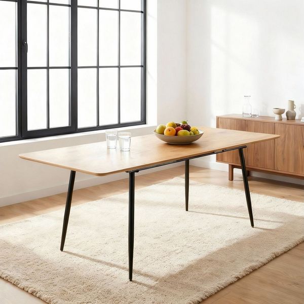 IDIMEX Esstisch ORSA, Esszimmertisch ausziehbar 160-200x80 cm Eiche Finish