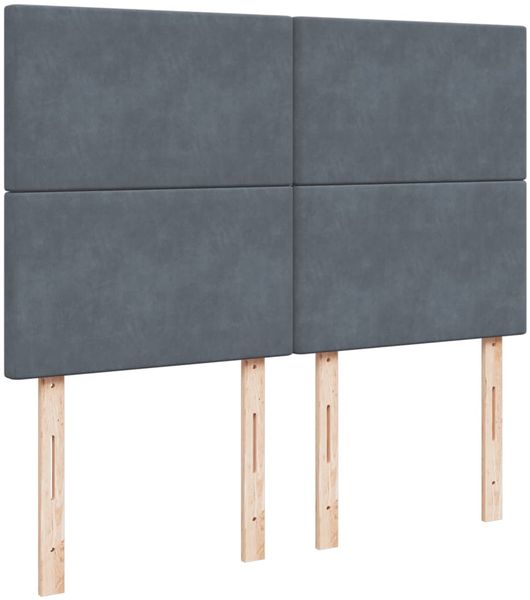 vidaXL Boxspringbett mit Matratze Dunkelgrau 140x200 cm Samt 3293225 Bild 7