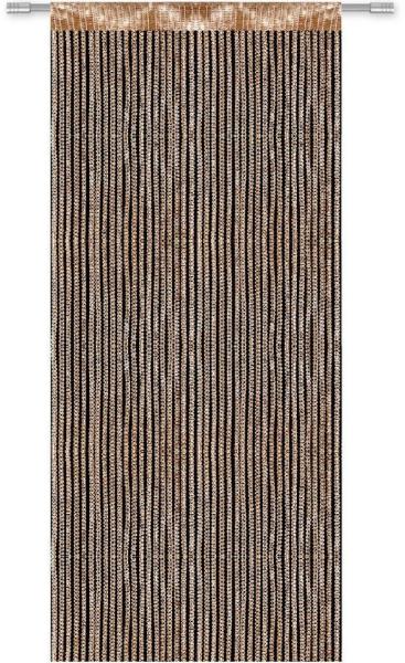 Fadenvorhang Lurex- Optik Fadengardine mit Stangendurchzug Türvorhang, attraktiv und modern in vielen verschiedenen Ausführungen erhältlich 300 x 250 cm gold - gelbgold