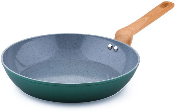 CS Koch-Systeme Bratpfanne PURE, antihaftbeschichtet, grün, Aluminium (1-tlg), antihaftbeschichtet