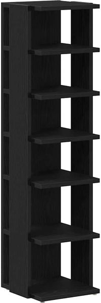 vidaXL Schuhschränke 2 Stk. Schwarz Eichen-Optik 25x27x102 cm 862067 Bild 5