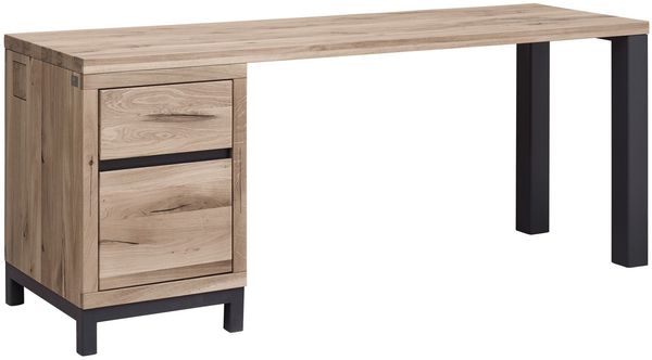 Schreibtisch Wildeiche 180x55x76 bianco geölt VILLANDERS #244