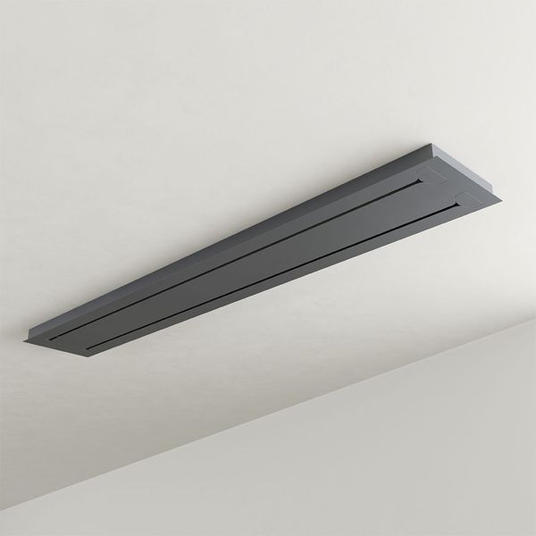 s.luce Modular Balken Baldachin mehrflammig Rechteckig Schwarz 160cm