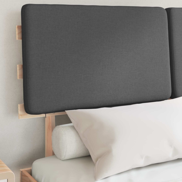 vidaXL Bettgestell mit gepolstertem Kopfteil Dunkelgrau 140 x 200 cm 877345 Bild 2