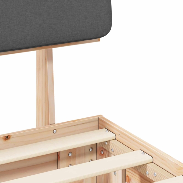 vidaXL Bettgestell mit gepolstertem Kopfteil Dunkelgrau 140 x 200 cm 877345 Bild 7