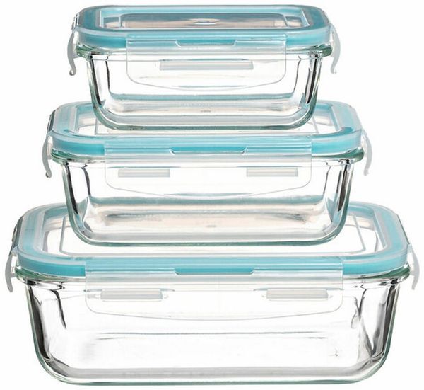 5five Simply Smart Frischhaltedose Set Clipeat S 3-tlg, Glas, PP-Kunststoff, Silikon, (Set)