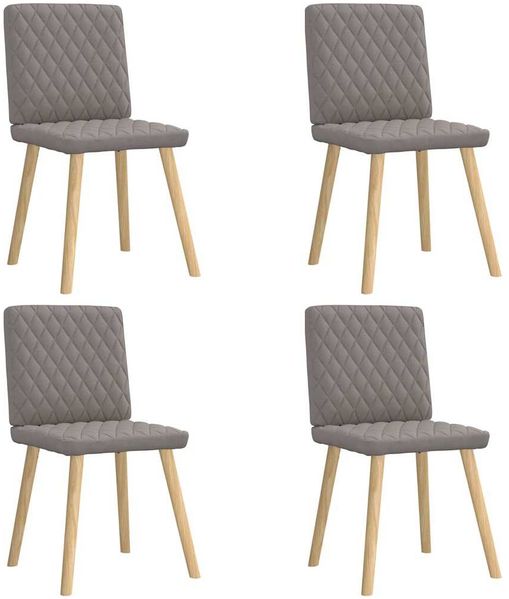 vidaXL Esszimmerstühle 4 Stk. Taupe Stoff 3315227