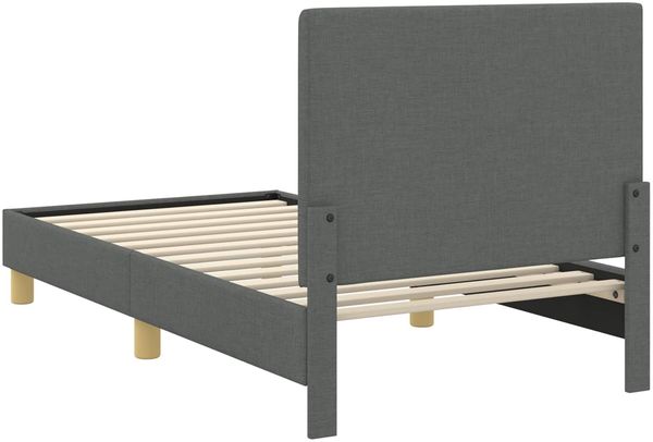 vidaXL Kinderbettgestell mit Kopfteil Dunkelgrau 80 x 160 cm Stoff 42010985 Bild 7