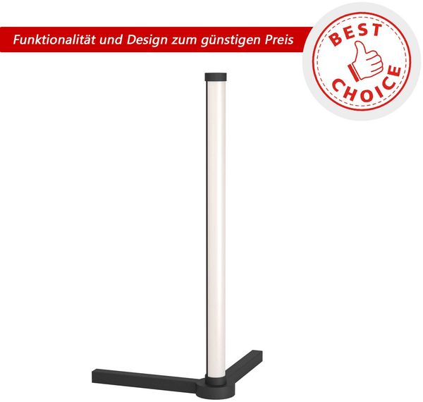 Eglo 75755 BEST CHOICE Tischleuchte RGBIC Stahl schwarz LED 1X5,9W 3000K L:20cm B:20cm H:42. 5cm dimmbar inkl. Fernbedienung