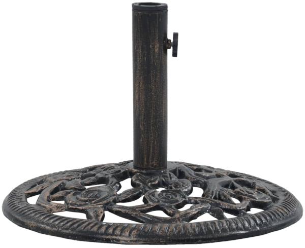 vidaXL Sonnenschirmständer Bronze 12 kg 48 cm Gusseisen 47861