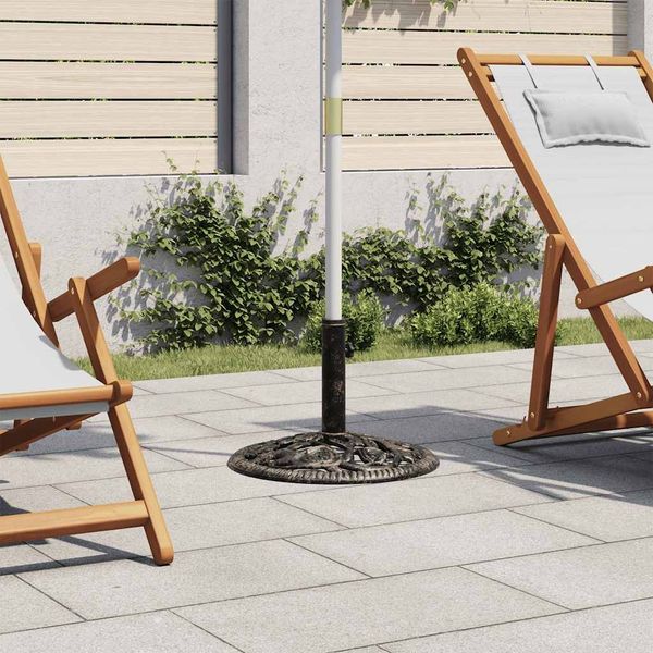 vidaXL Sonnenschirmständer Bronze 12 kg 48 cm Gusseisen 47861