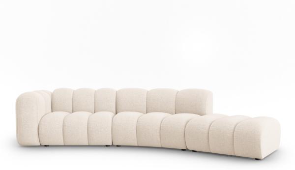 Micadoni Modulares Sofa Lupine 5-Sitzer Rechts Chenille Haga Helles Beige Bild 2