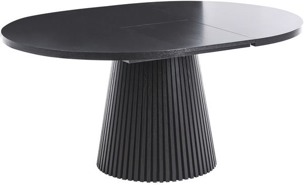Ausziehbarer Esstisch MOORE Schwarze Esche 120 160 cm 120 cm