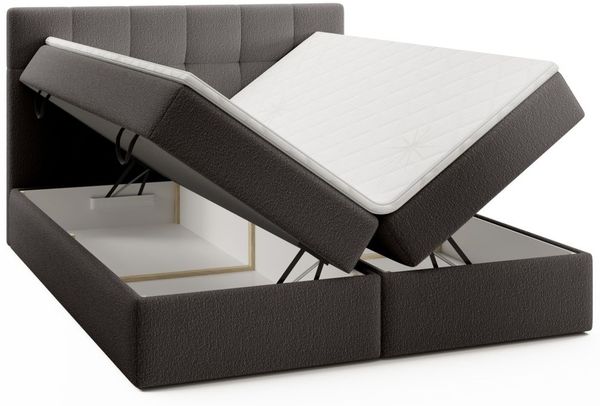 Boxspringbett Schlafzimmerbett ARTURO 160x200cm Stoff Freya Grafit Bild 3