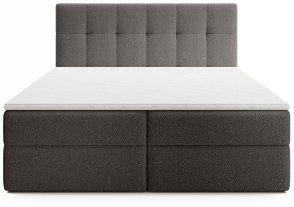 Boxspringbett Schlafzimmerbett ARTURO 160x200cm Stoff Freya Grafit Bild 2