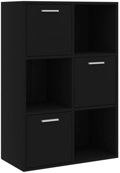 vidaXL Lagerschrank Schwarz 60x29,5x90 cm Holzwerkstoff 801135