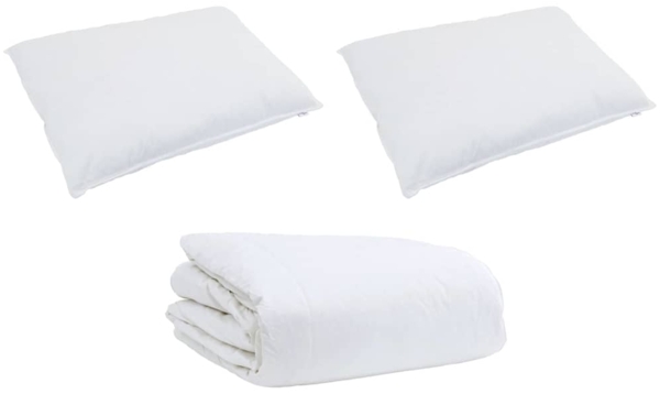 vidaXL Bettdecken Set mit Kissen 3 pcs Weiß Daunenfeder 3377038 Bild 1