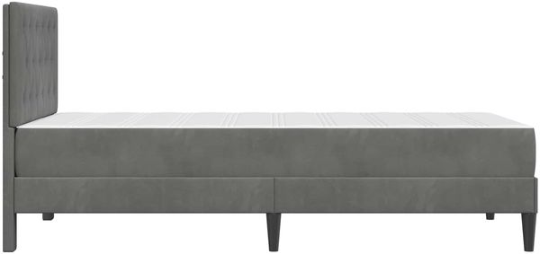 vidaXL Bettgestell mit Matratze Dunkelgrau 90 x 200 cm Samt 3415025 Bild 7