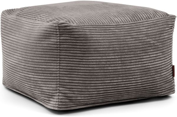 Sitzsack ‘Softbox‘, Bezugstoff - Waves, 100% Polyester, Drak Grey, 40x70x70 cm.