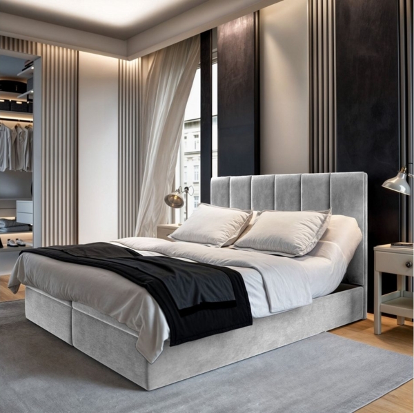 Masseno Boxbett BARINO 180x200 cm mit Bonell Matratze und Topper