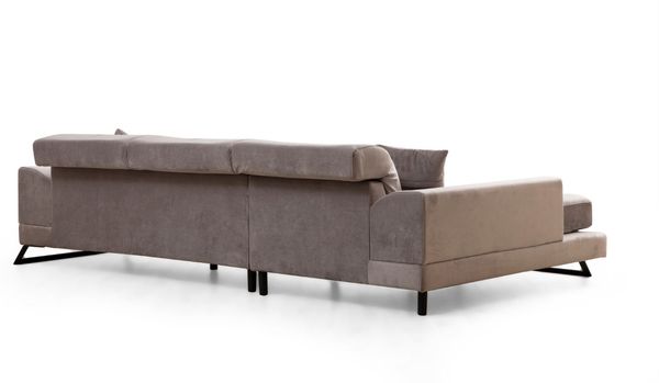 Ecksofa, 'Frido', 92 x 190 x 304, Hellgrau Bild 7