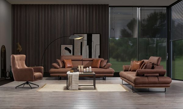 Villa Möbel Polstergarnitur Energy, (Set, Set besteht aus: 3 Sitzer+2 Sitzer+Sessel), mit Relax-/Bettfunktion durch verstellbare Rückenlehne