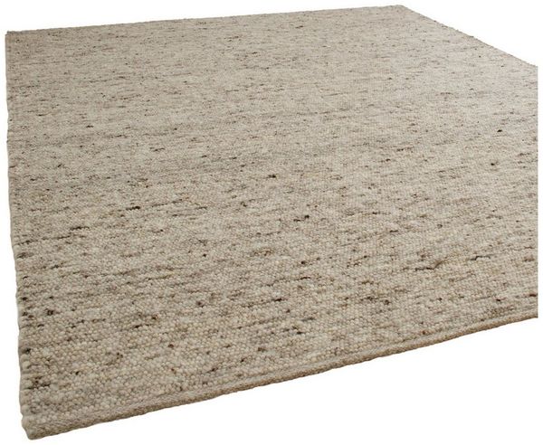 Handweb Teppich Birgsau, Farbe: natur grau, Größe: 70x140 cm