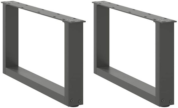 vidaXL Couchtischbeine U-Form 2 Stk. Anthrazit 60x(30-31) cm Stahl 4013142