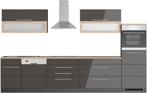 KOCHSTATION Küchenzeile KS-Wien, Breite 350 cm, wahlweise mit E-Geräten Bild 2