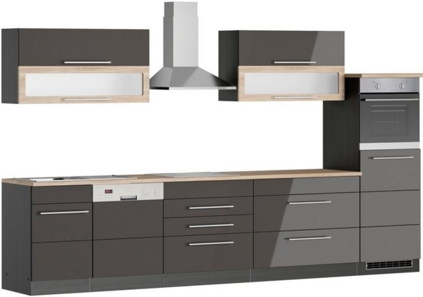 KOCHSTATION Küchenzeile KS-Wien, Breite 350 cm, wahlweise mit E-Geräten Bild 4