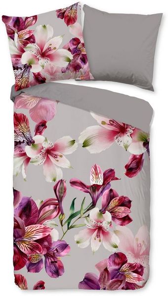 good morning Wendebettwäsche Inca, Renforcé, 2 teilig, 100% Baumwolle, Renforcé, Reißverschluss, Wendeoptik, Blumen