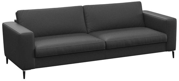 FLEXLUX 3-Sitzer Fiore, super Sitzkomfort durch Kaltschaum im Sitz, breite Armlehnen, Füße Alu+schwarz