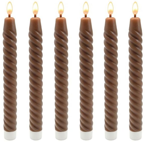 Relaxdays LED Stabkerzen 6er Set