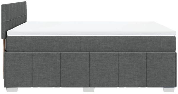 vidaXL Boxspringbett mit Matratze Dunkelgrau 140x200 cm Stoff 3289392 Bild 7