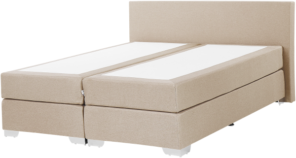 Boxspringbett 'President' Kunstleder, 160 x 200 cm Beige