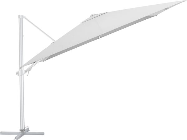 KETTLER EASY TURN Ampelschirm silber/hellgrau Aluminium/Polyester mit PU Beschichtung 300 x 300 x 260