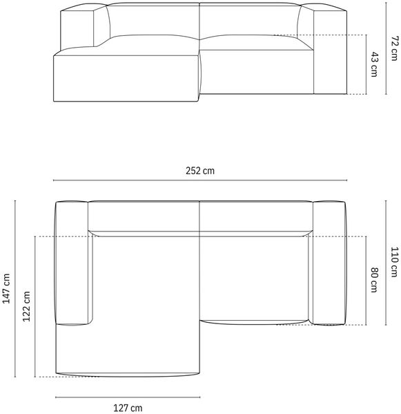 Micadoni Ecksofa Nuria 3-Sitzer Links Samt Beige Bild 6